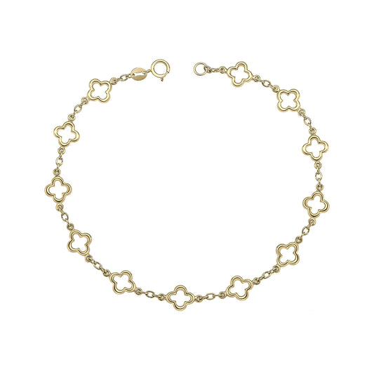 Elements Gold Quatrefoil Station Bracelet