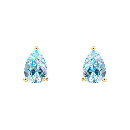 Elements Gold Pear Fancy Cut Topaz Stud Earrings