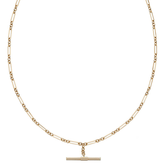 Elements Gold T-Bar Chain Necklace