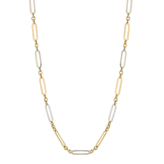 Elements Gold Elongated Link Chain Necklace
