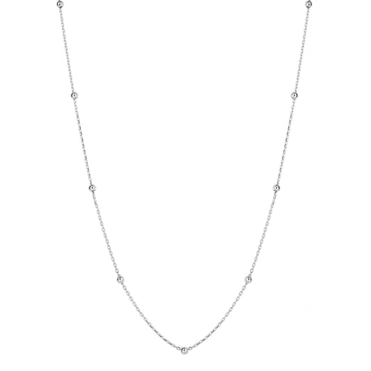 Elements Gold Fine Ball Station Chain Necklace