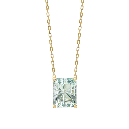 Elements Gold Octagonal Fancy Cut Amethyst Necklace