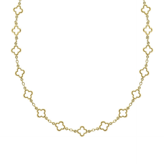 Elements Gold Quatrefoil Station Necklace