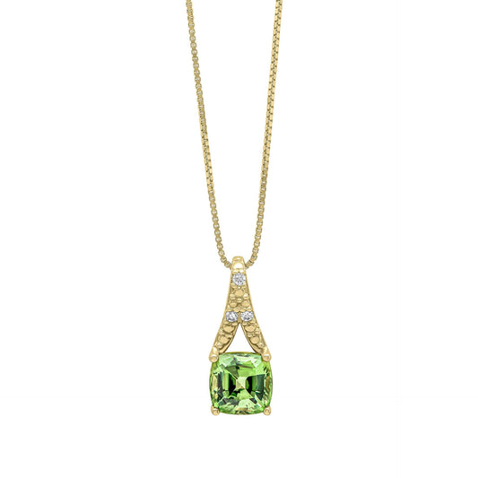 Elements Gold Rose Cut Sapphire and Diamond Pendant