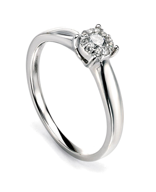 Elements Gold Diamond Cluster Ring