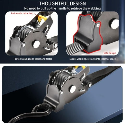 GripLock Pro – 2025 Retractable Ratchet Strap