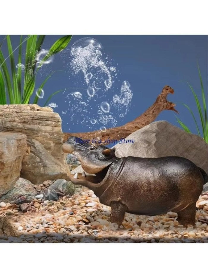 HippoPop Fish Tank Hippo Bubble Decoration Set
