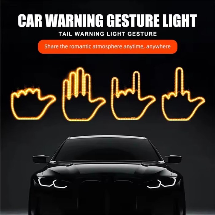 BlinkiePalm Funny LED Car Hand Signal Light