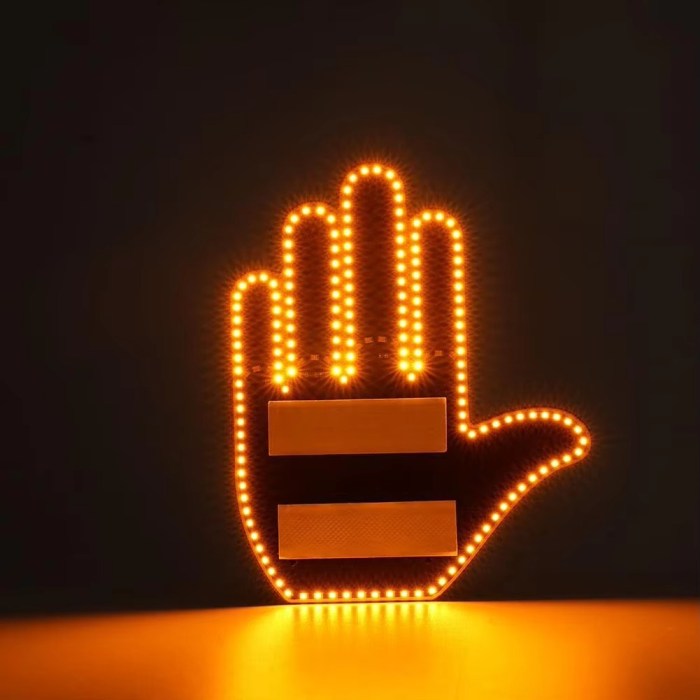 BlinkiePalm Funny LED Car Hand Signal Light