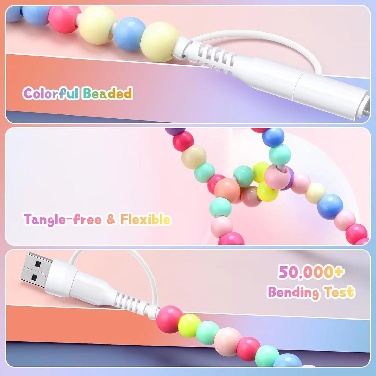 Beadlink 2-in-1 Beaded USB Charger Cable | BUY 1 GET 1 FREE (2Pcs)
