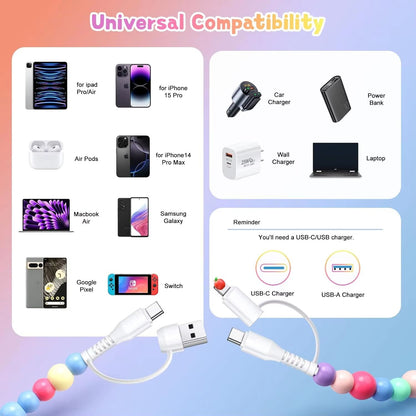Beadlink 2-in-1 Beaded USB Charger Cable | BUY 1 GET 1 FREE (2Pcs)