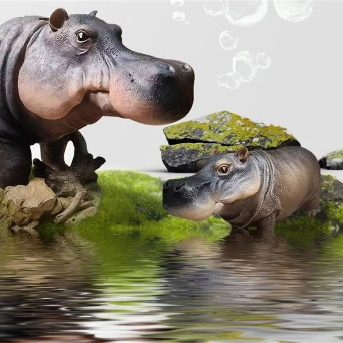 HippoPop Fish Tank Hippo Bubble Decoration Set