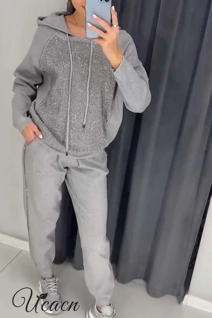 Hooded Track Suit , Long-sleeved fashionable casual suit