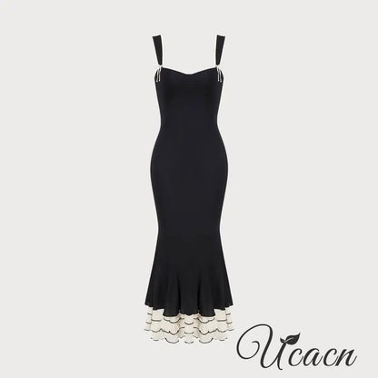 Sexy And Charming Straps Slim And Elegant Long Dress