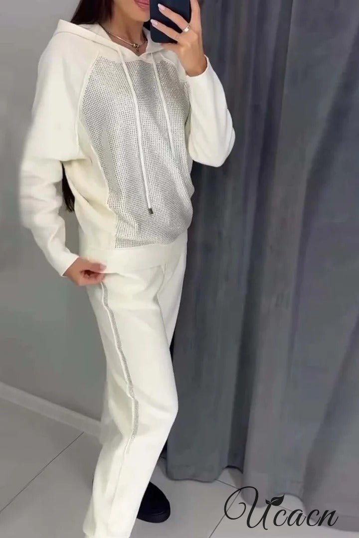Hooded Track Suit , Long-sleeved fashionable casual suit