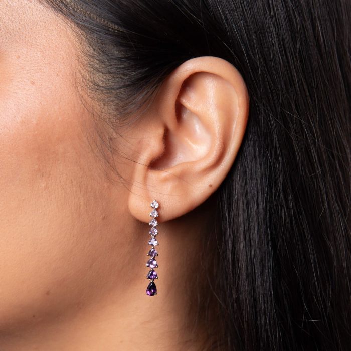 Elements Gold Trillion and Pear Amethyst Set